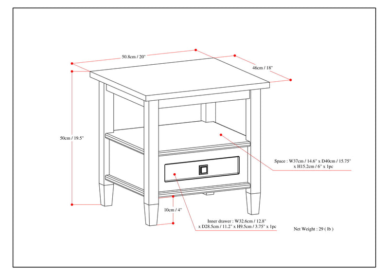 Warm Shaker - Handcrafted Table