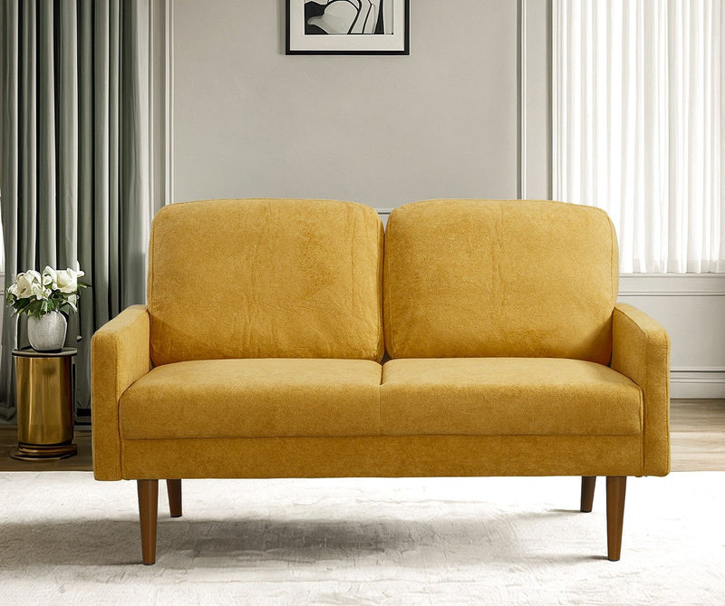 Loveseat Sofa, European Style With Sleek Design, Modern & Vintage Flair, Upholstered 2 Seater Couch