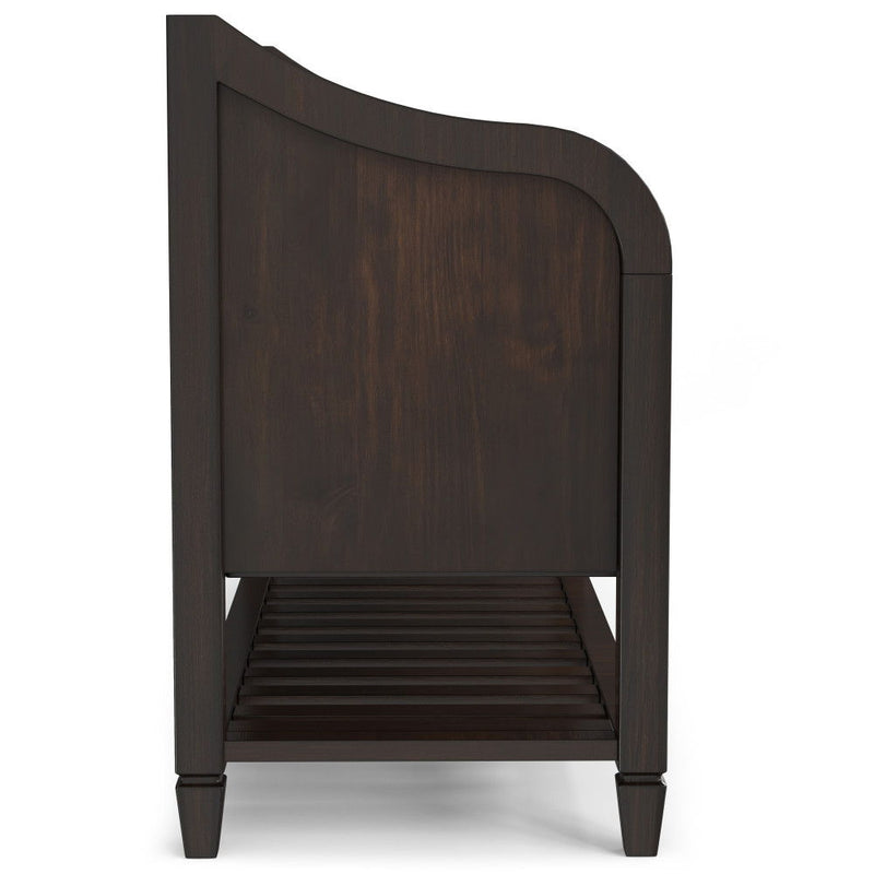 Connaught - Entryway Storage Bench With Shelf - Chestnut