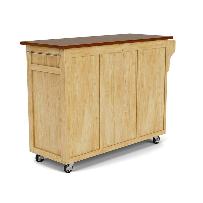 Create-A-Cart - 4 Doors Kitchen Cart - Cherry Wood Top