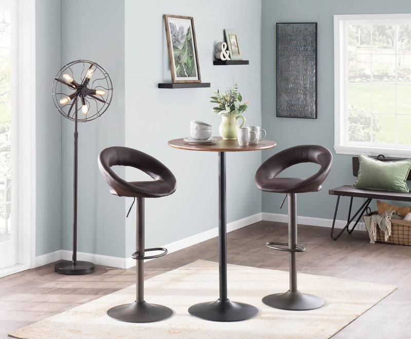 Pebble - Mid Century Modern Table Adjusts From Dining To Bar