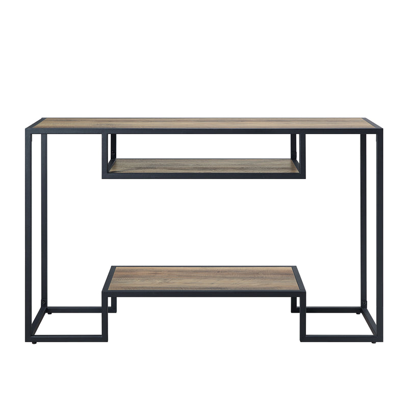 Idella - Sofa Table - Rustic Oak / Black