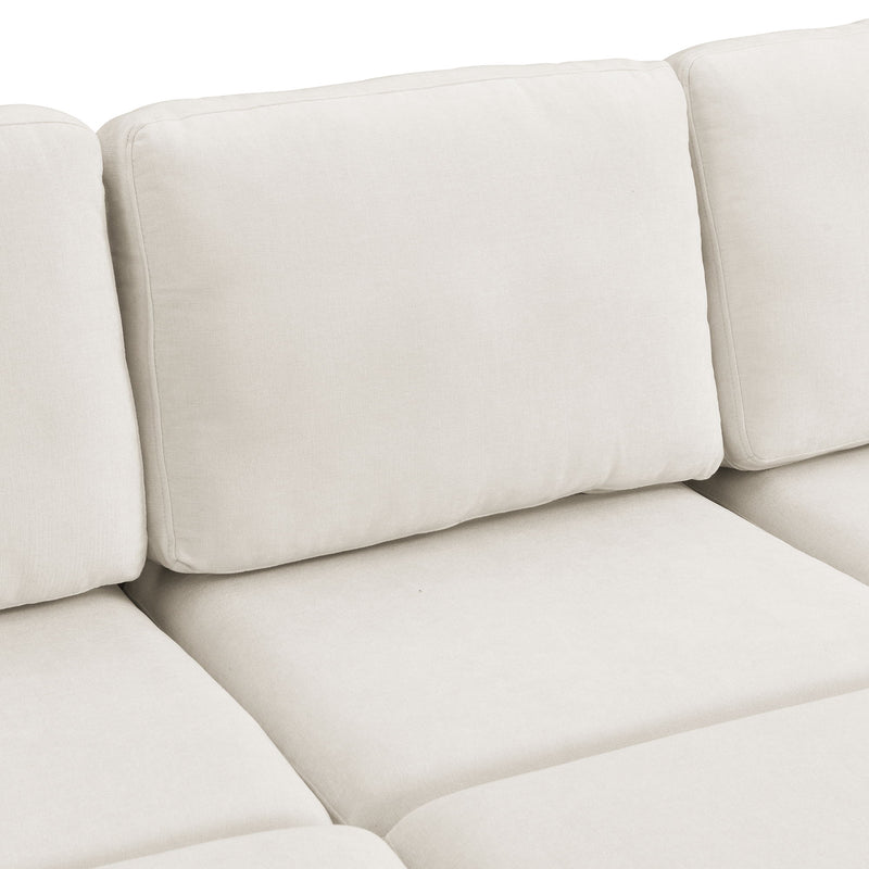 Sectional Sofa Couch Sofa Bed U-Shaped Sofa With Two Movable Ottoman And Three USB Ports For Living Room