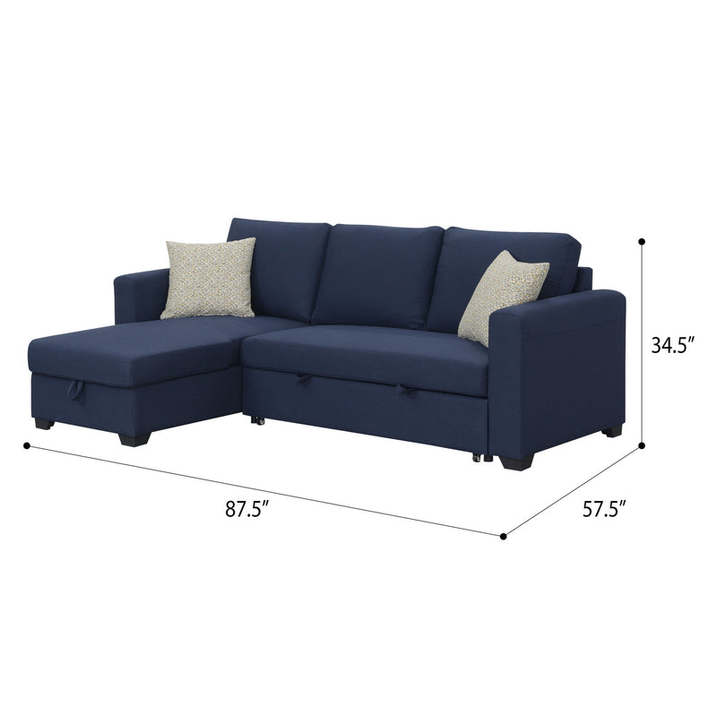 Pensole - Reversible Pop - Up Sleeper Sectional