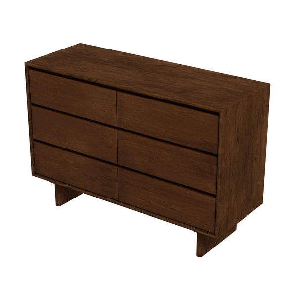 Dubrovnik - Mid-Century Modern Dresser With 6 Drawers - Brown