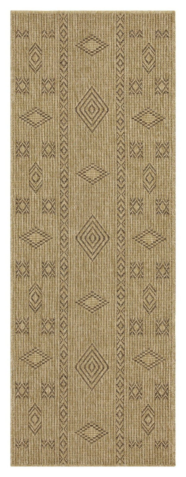 Earth - 2'7" X 7'3" Indoor, Outdoor Area Rug - Jute, Mocha