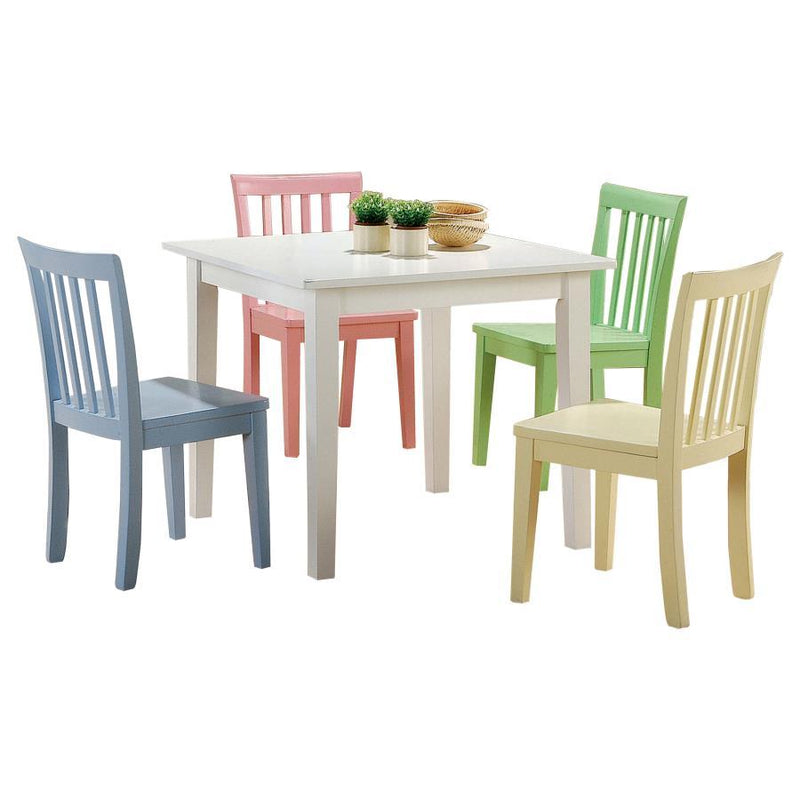 Rory - 5 Piece Kids Table And Chairs Set - Multi Color - Atlantic Fine Furniture Inc