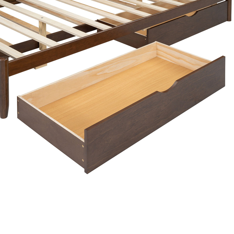 Platform Bed With With 2 Big Drawers And Trundle