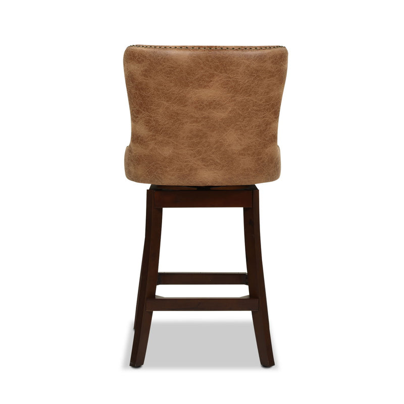 Holmes - Tufted High Back 360 Swivel Counter Height Barstool