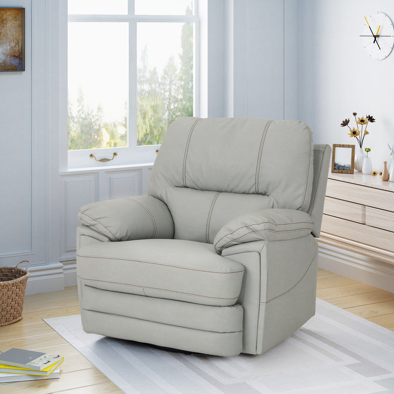 Wide - Faux Leather Manual Swivel Standard Recliner