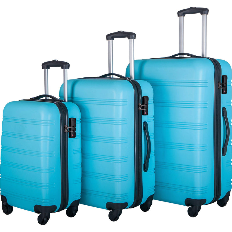 3 Piece Luggage Set Hardside Spinner Suitcase With Tsa Lock 20" 24" 28" Available