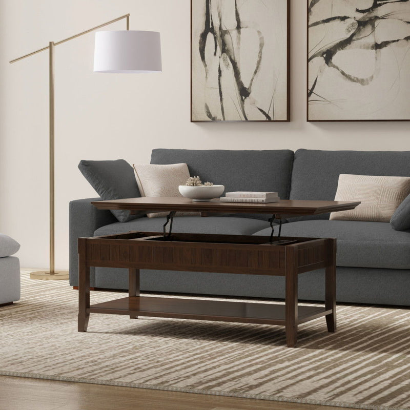 Acadian - Lift Top Coffee Table - Brown