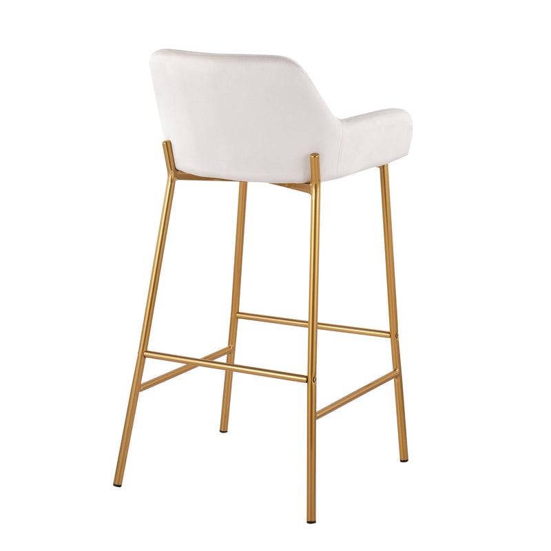 Daniella - Contemporary / Glam Fixed Height Bar Stool (Set of 2)