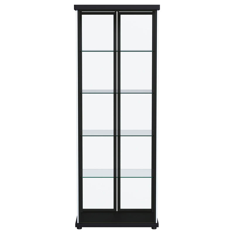 Aero - 5-Shelf Display Curio Cabinet With Led Lighting