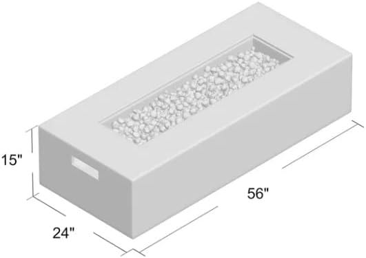 Modern Concrete Design Propane Outdoor Fire Pit Table