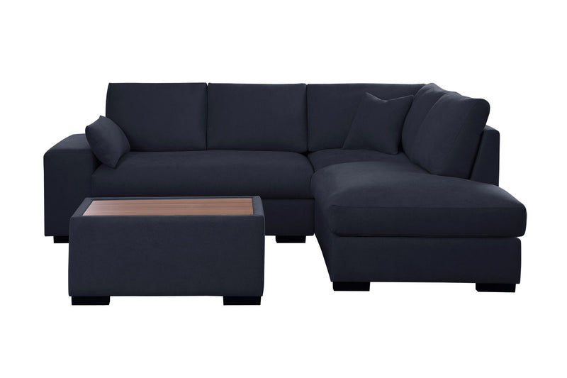 Joshua - 100" Sectional Sofa with Right Facing Chaise and Console Ottoman