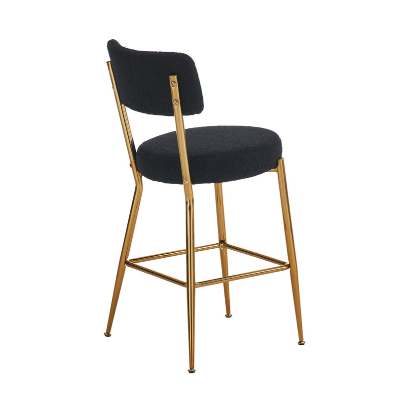 Modern Teddy Fabric Upholstered Bar Stools