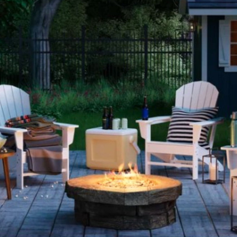 Outdoor Fire Pit Table - Stone Gray