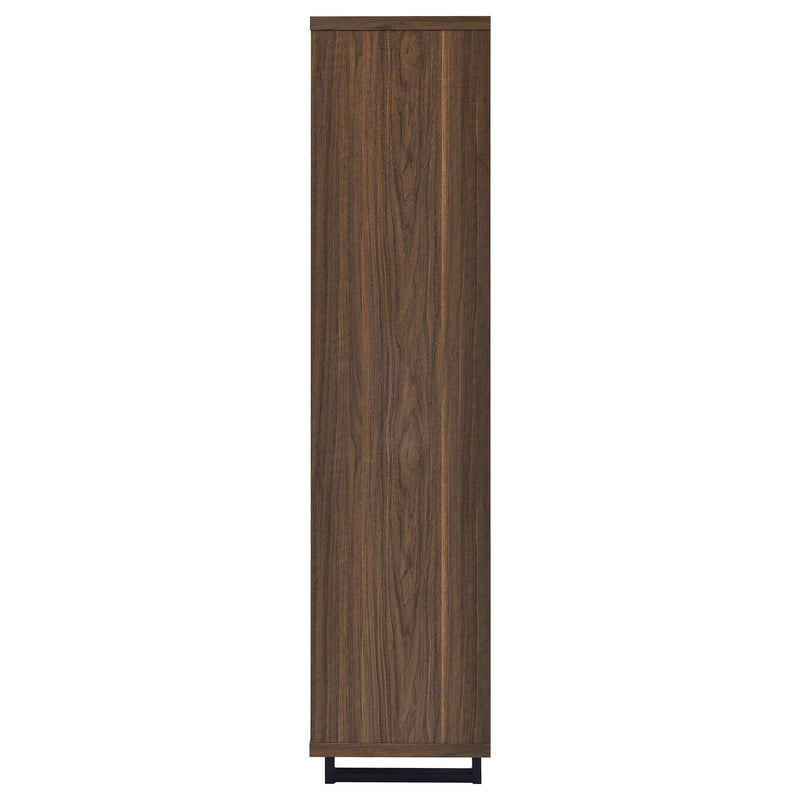 Maddox - 3-Shelf Cabinet Bookcase - Walnut