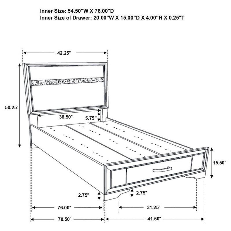 Miranda - Wood Storage Panel Bed