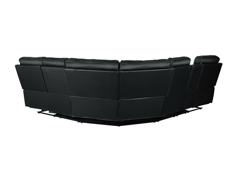 Home Theater Seating Manual Recliner With Cup Holder, Hide - Away Storage PU Reclining Sofa For Living Room, Home Theater