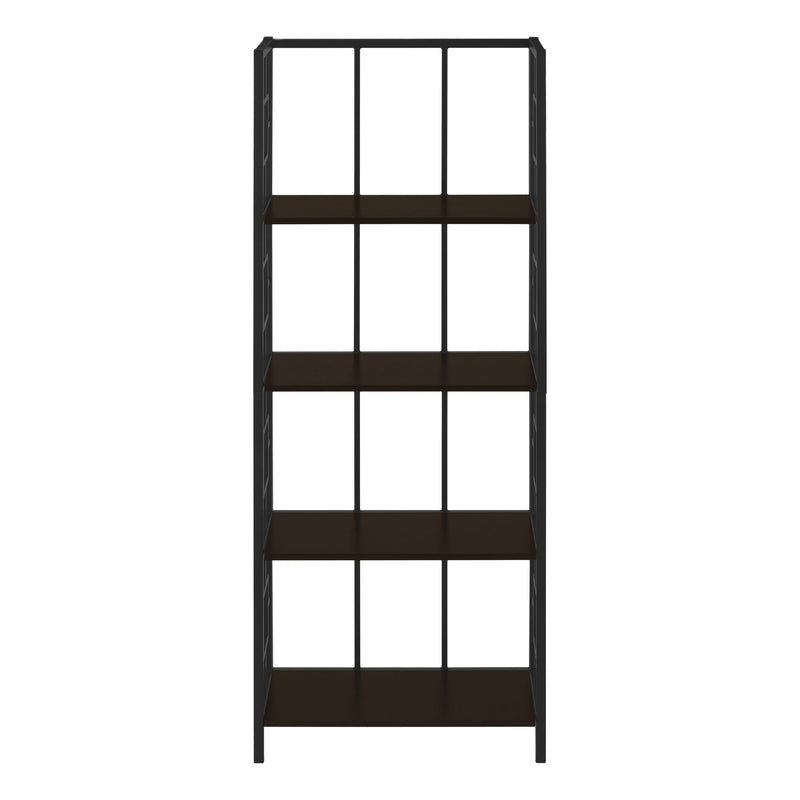 Bookshelf, Bookcase, Etagere, 4 Tier, For Office, Contemporary & Modern - Espresso