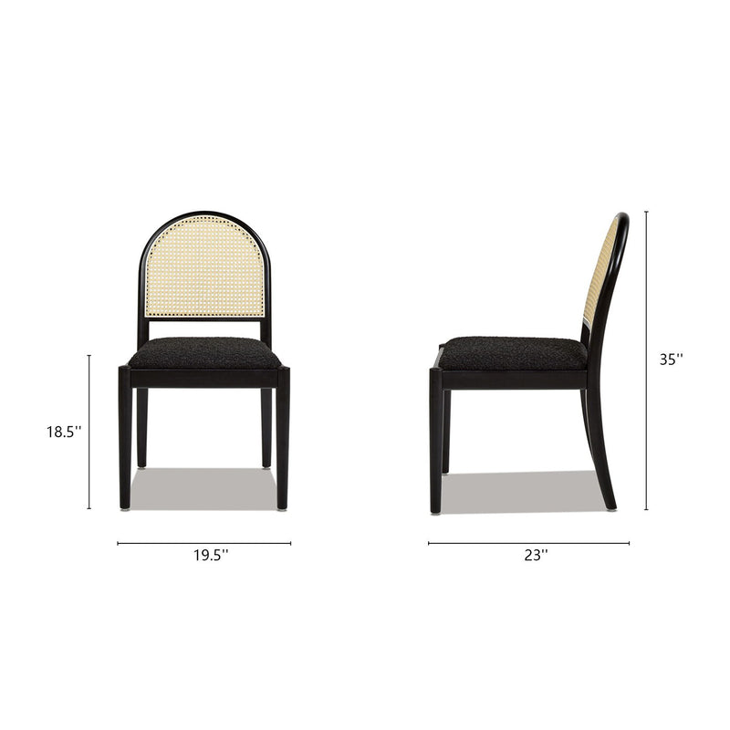 Panama - Curved Cane Side Dining Chair (Set of 2)