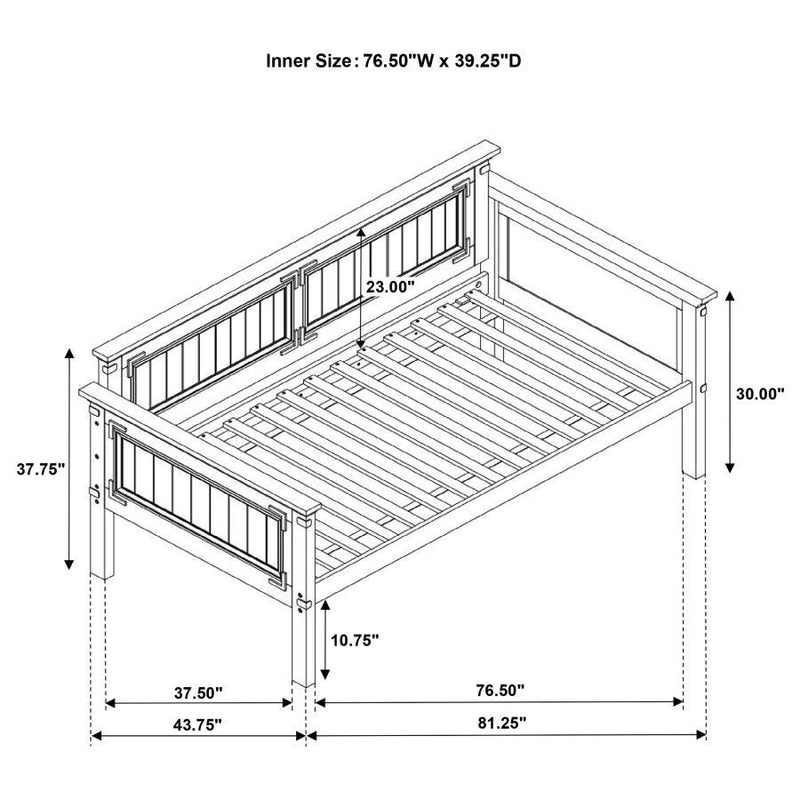 Oakdale - Wood Twin Daybed - Rustic Honey - Atlantic Fine Furniture Inc