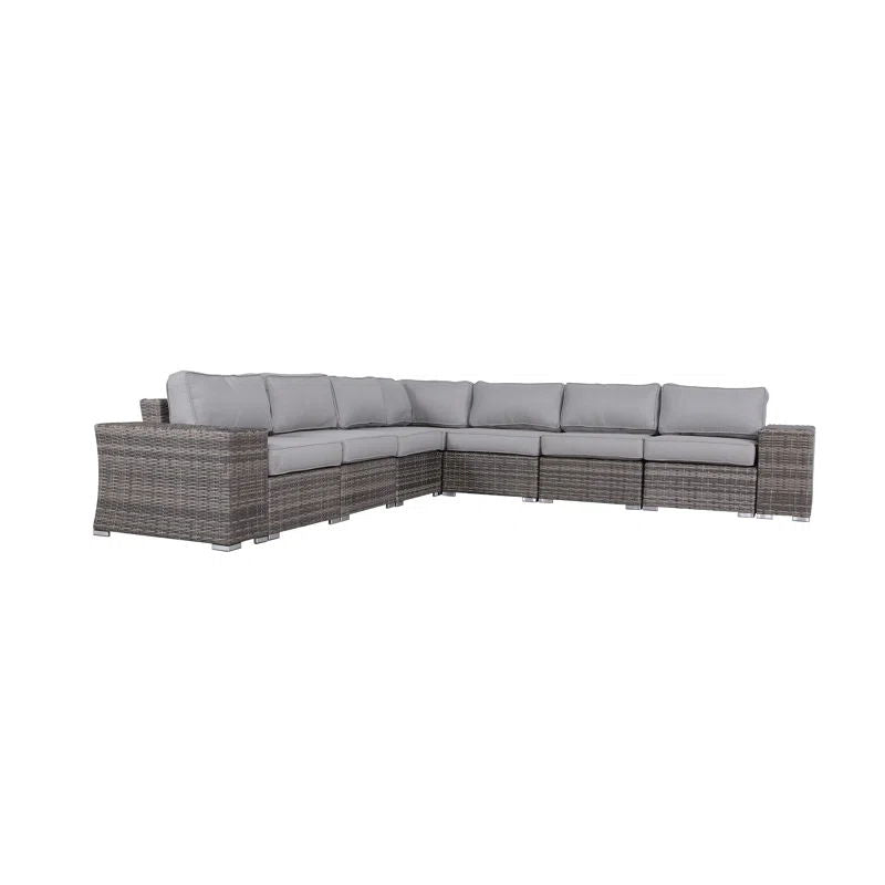 Rattan Sectional Sofa Set With Cushions