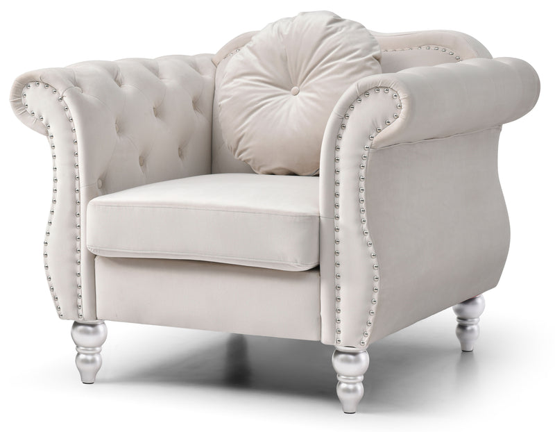 Chic Transitional Flared Arm Chair