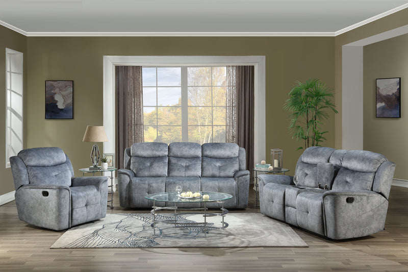 Mariana - Manual Recliner Sofa - Silver Gray