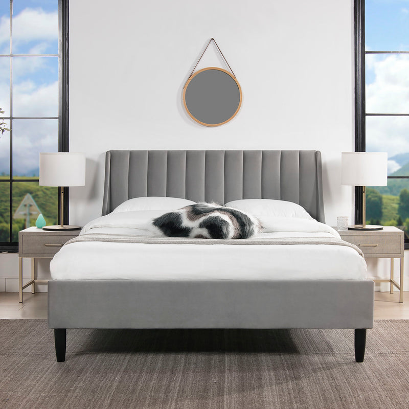 Aspen - Vertical Tufted Modern Headboard Platform Bed Set