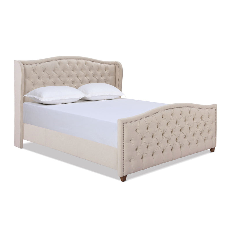 Marcella - Upholstered Shelter Headboard Bed Set