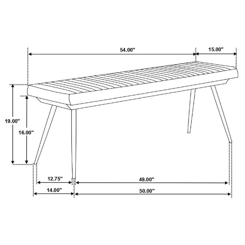 Misty - Leather Upholstered Dining Bench - Antique Espresso - Atlantic Fine Furniture Inc