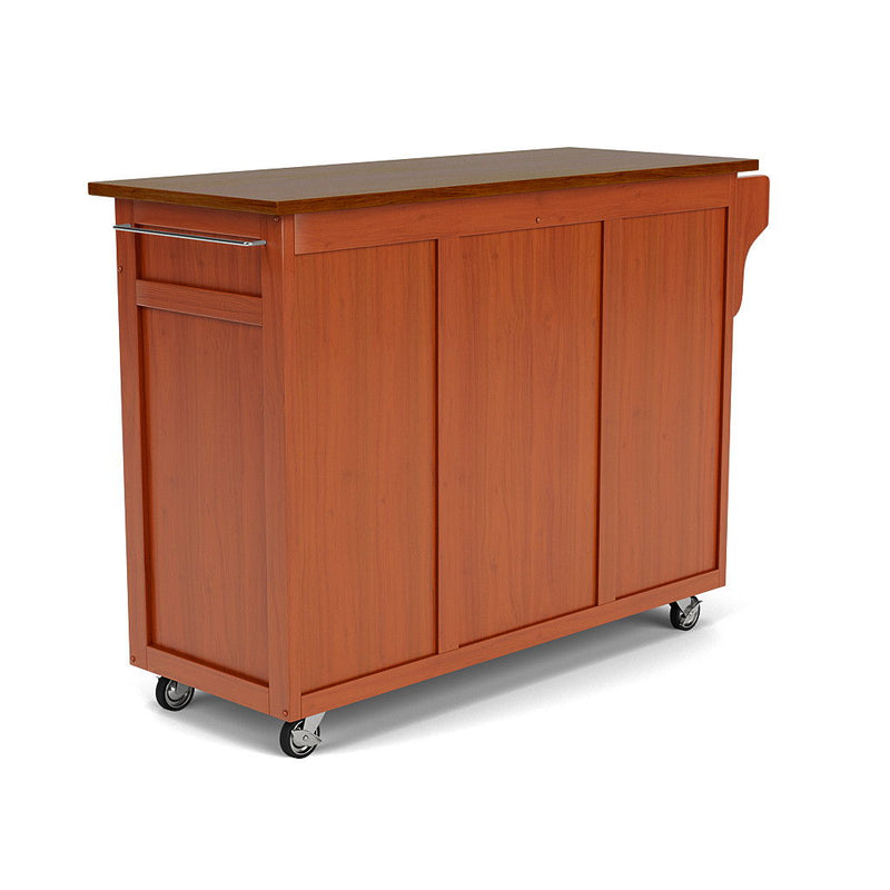 Create-A-Cart - 4 Doors Kitchen Cart - Cherry Wood Top