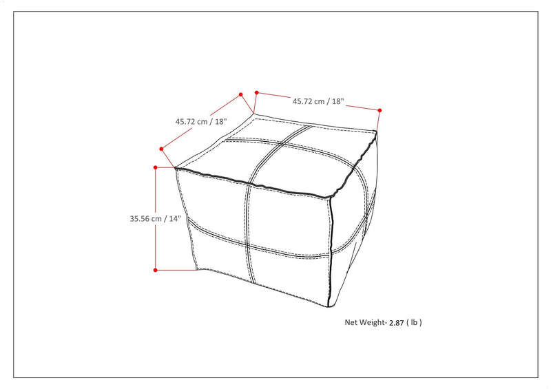 Brody - Versatile Square Pouf