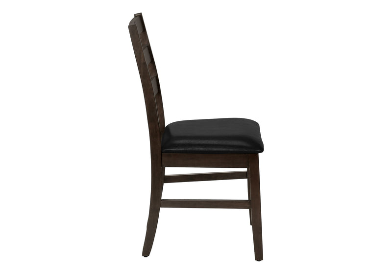 Dining Chair, Dining Room, Side, Upholstered, Transitional (Set of 2) - Black