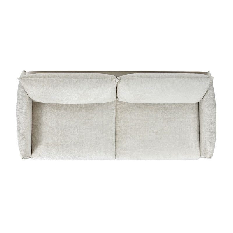 Haven - Flange Arm Oak Sofa - Marled Gray