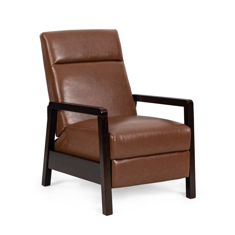 Faux Leather Upholstered Pushback Recliner