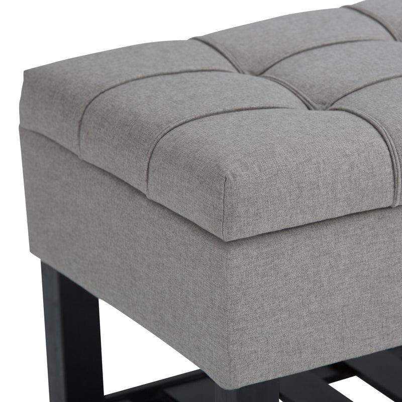 Saxon - Upholstered Transitional Storage Ottoman Bench