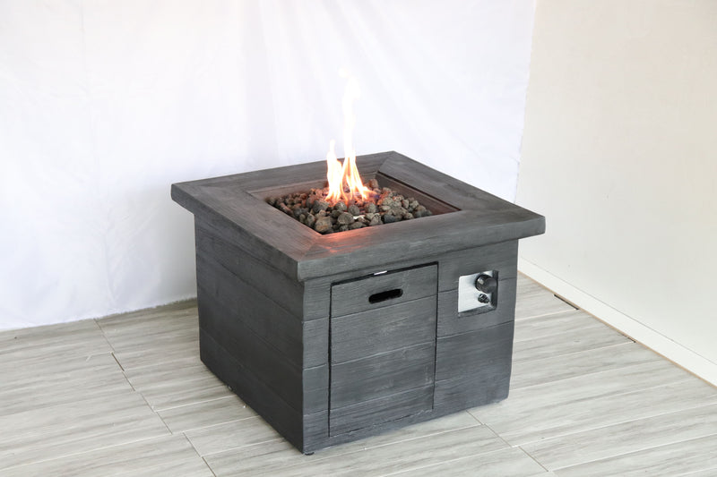 Fiber Reinforced Propane / Natural Gas, Fire Pit Table - Charcoal