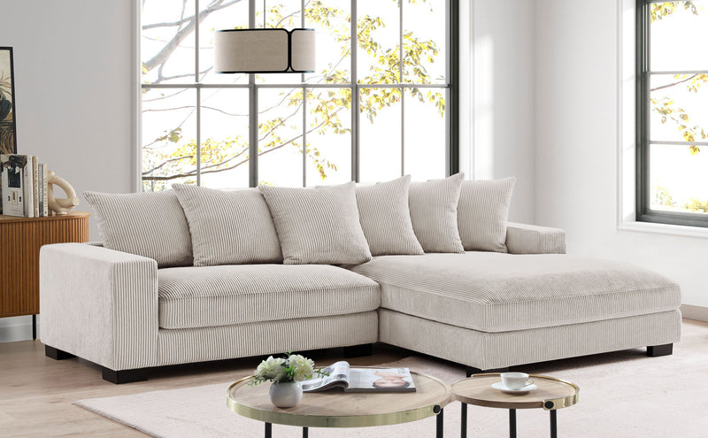 Luxe - Oversized 2 Piece Sectional Couches For Living Room, L Shaped Sofa With Chaise