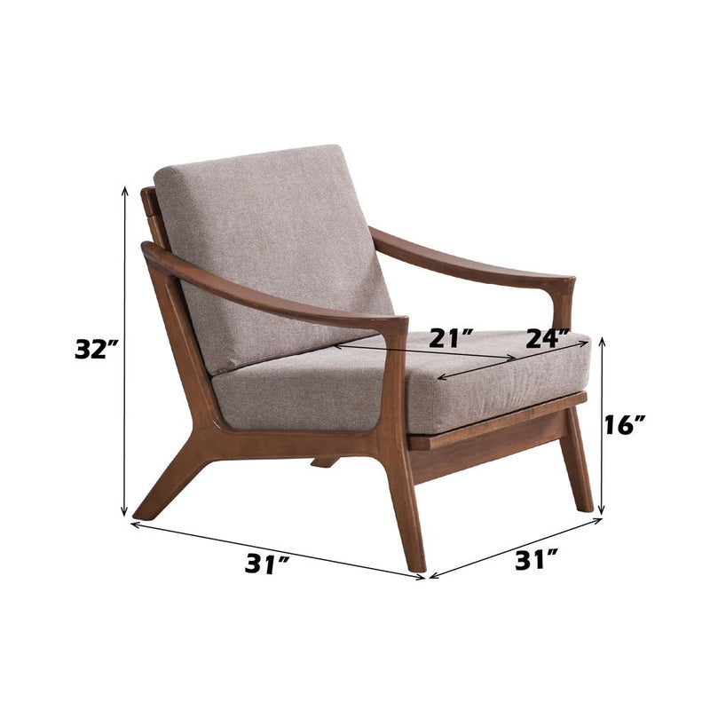 Lide - Accent Chair - Light Brown & Brown