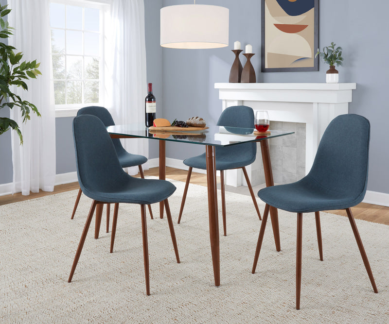 Clara Pebble - 5 Piece Mid Century Modern Dining Set