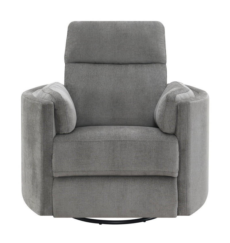 Sagen - Chenille Glider Recliner With Swivel