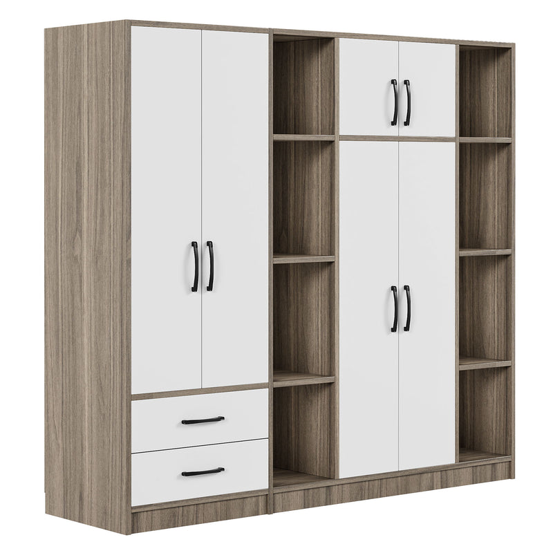 6 Door Wardrobe With Shelves And Drawers