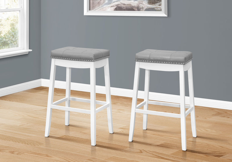 Comfortable Bar Stool, Bar Height, Saddle Seat, Transitional (Set of 2)