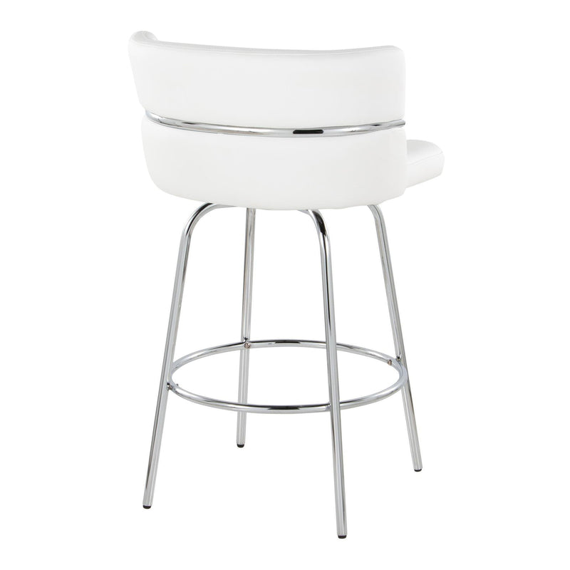 Cinch - Contemporary Fixed Height Counter Stool With Swivel With Round Footrest (Set of 2)