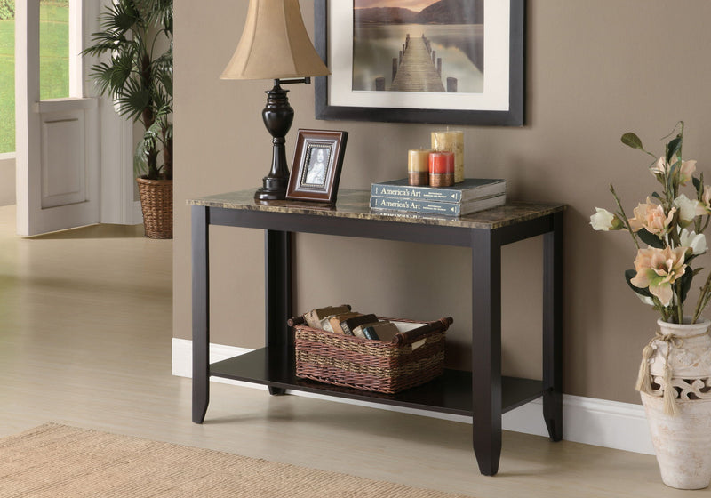 Console Accent Table Narrow For Living Room - Espresso