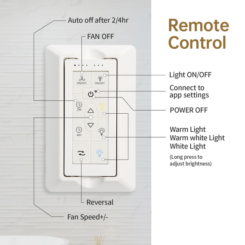 Modern Ceiling Fan With Dimmable Led Light 5 Solid Wood Blades Smart Remote Control Reversible Dc Motor Ceiling Fan - Gold